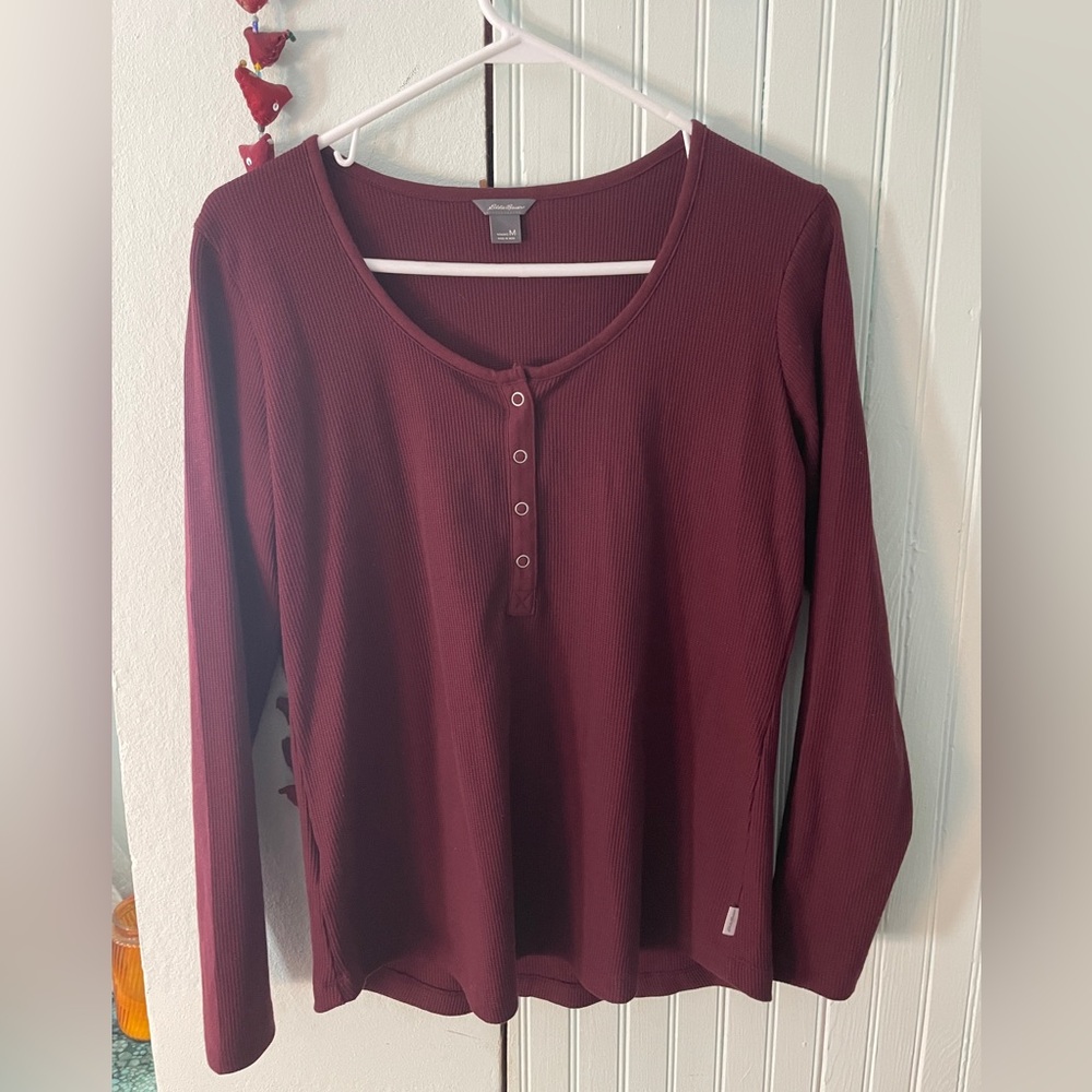 Eddie Bauer Softline Ribbed Henley W’s Medium